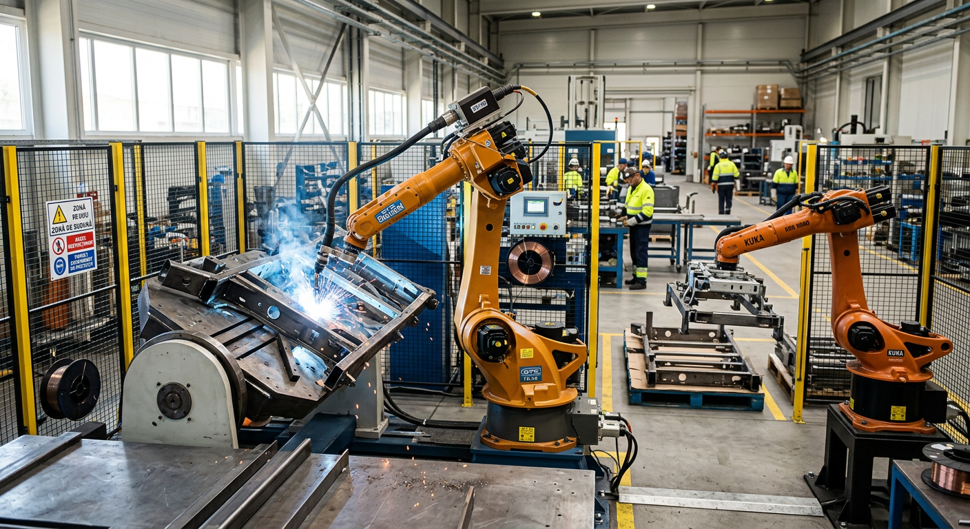Roboți Sudură 6 Axe și Manipulare în Brașov - Celule Complete